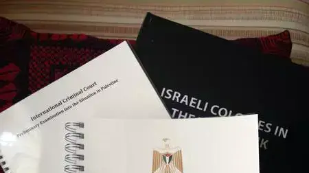 המסמכים הפלסטיניים שהוגשו לבית הדין הבינלאומי בהאג, יוני 2015         