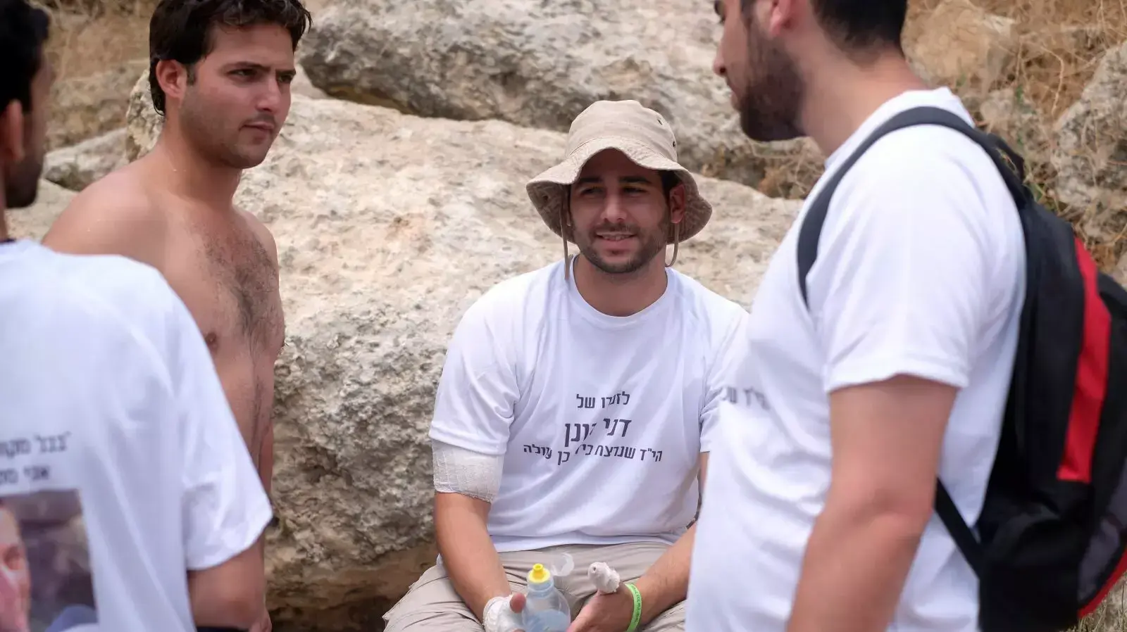 נתנאל חדד הפצוע בפיגוע בדולב באירוע לזכרו של דני גונן 26 יוני 2015