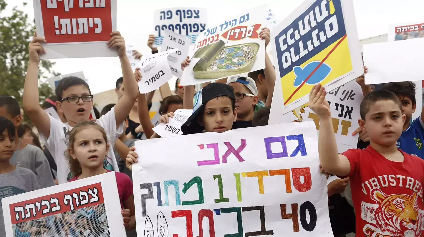 מחאת הורים ותלמידים על הצפיפות בכיתות, חולון. יוני 2015 מחאת הורים ותלמידים על הצפיפות בכיתות, חולון. יוני 2015