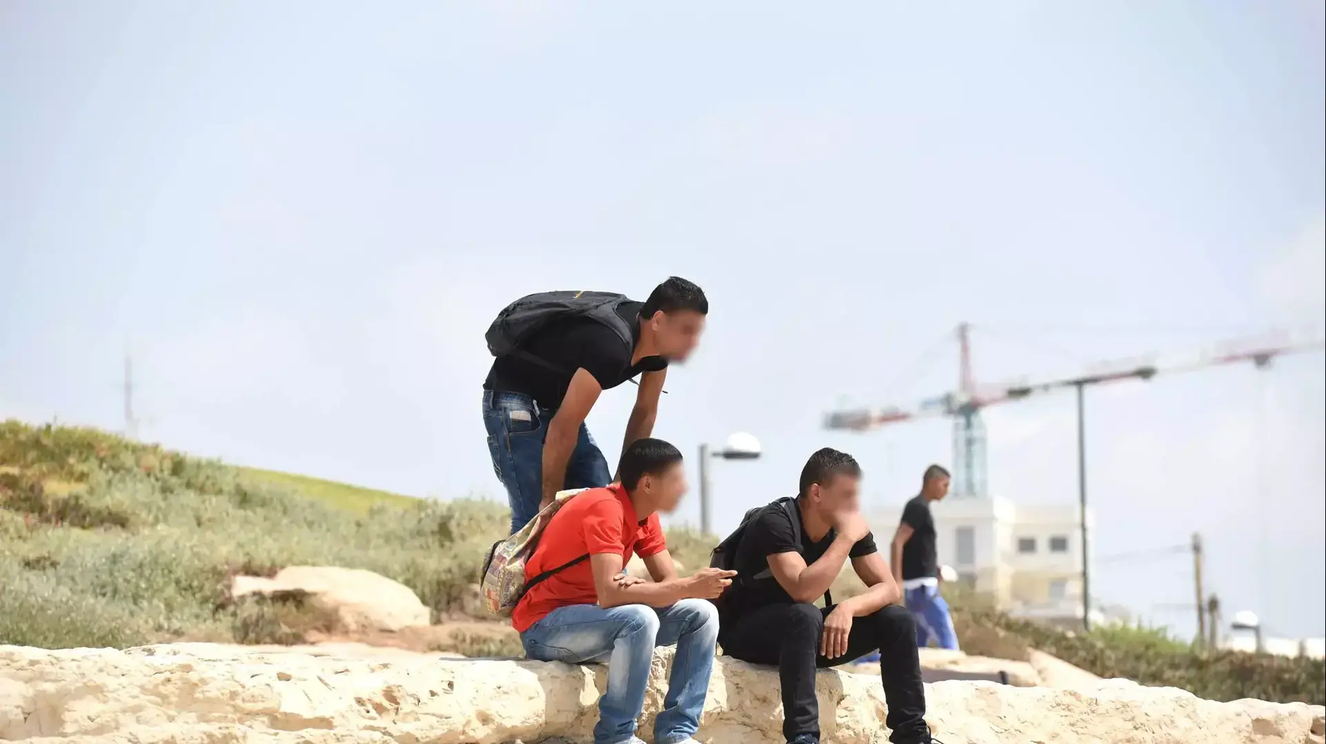 פלסטינים בחוף הים, תל אביב, 2 ביולי 2015 פלסטינים בחוף הים, תל אביב, 2 ביולי 2015