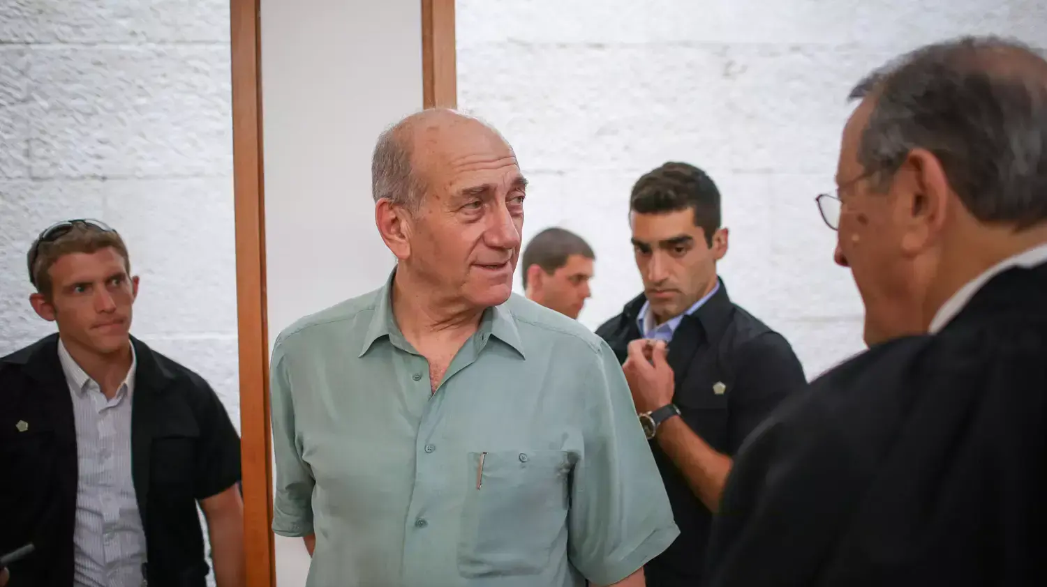 אהוד אולמרט, בית משפט העליון ירושלים, 8 ביולי 2015 אהוד אולמרט, בית משפט העליון ירושלים, 8 ביולי 2015