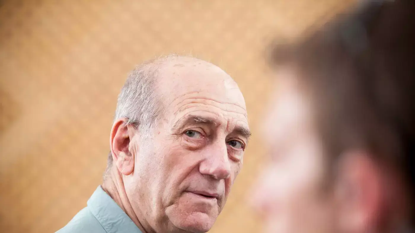 אהוד אולמרט, בית משפט העליון ירושלים, 8 ביולי 2015 אהוד אולמרט, בית משפט העליון ירושלים, 8 ביולי 2015