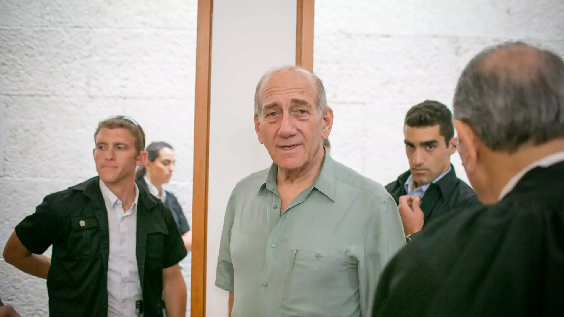 אהוד אולמרט, בית משפט העליון ירושלים, 8 ביולי 2015 אהוד אולמרט, בית משפט העליון ירושלים, 8 ביולי 2015