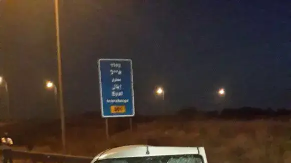 זירת תאונת הדרכים שבה נהרגו שני בני אדם ליד קיבוץ ניר אליהו, יולי 2015