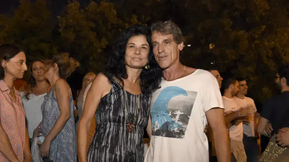 הוריו של גל בק בעצרת המחאה השקטה לזכרו, יולי 2015
