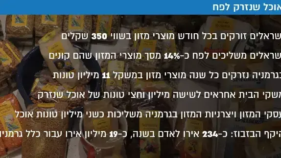 האוכל שנזרק לפח האוכל שנזרק לפח