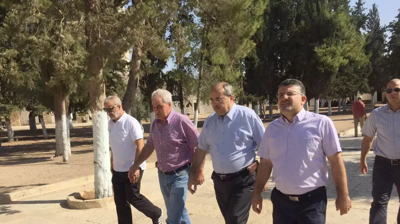 חברי מפלגת הרשימה המשותפת במסגד אל-אקצה, 28 ביולי 2015 חברי מפלגת הרשימה המשותפת במסגד אל-אקצה, 28 ביולי 2015