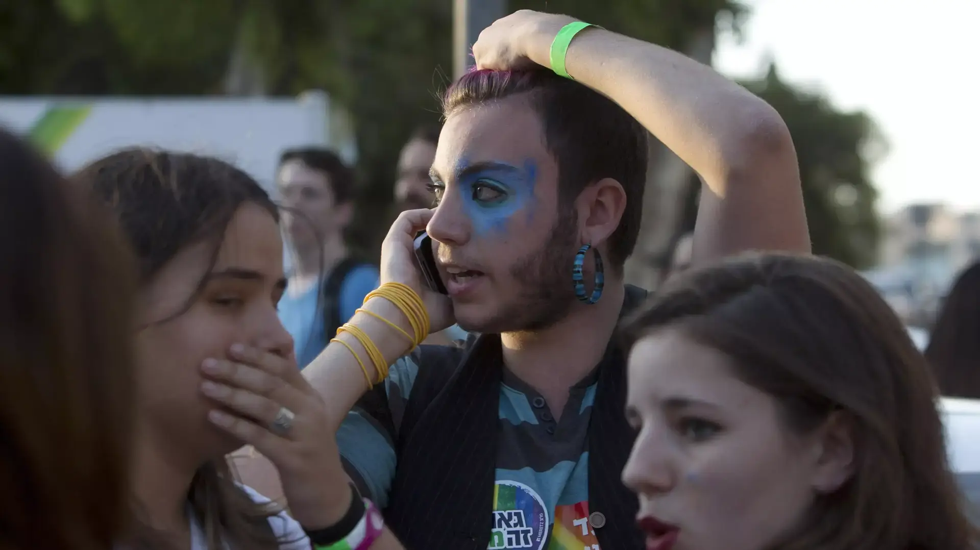 ישי שליסל הדוקר במצעד הגאווה, יולי 2015 ישי שליסל הדוקר במצעד הגאווה, יולי 2015