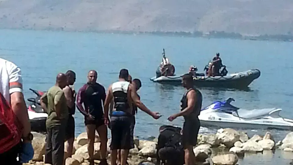 מציאת גופת הפלסטיני בן ה-20 שנמשתה מנחל באזור כפר נחום צפונית לכנרת, 8 באוגוסט 2015