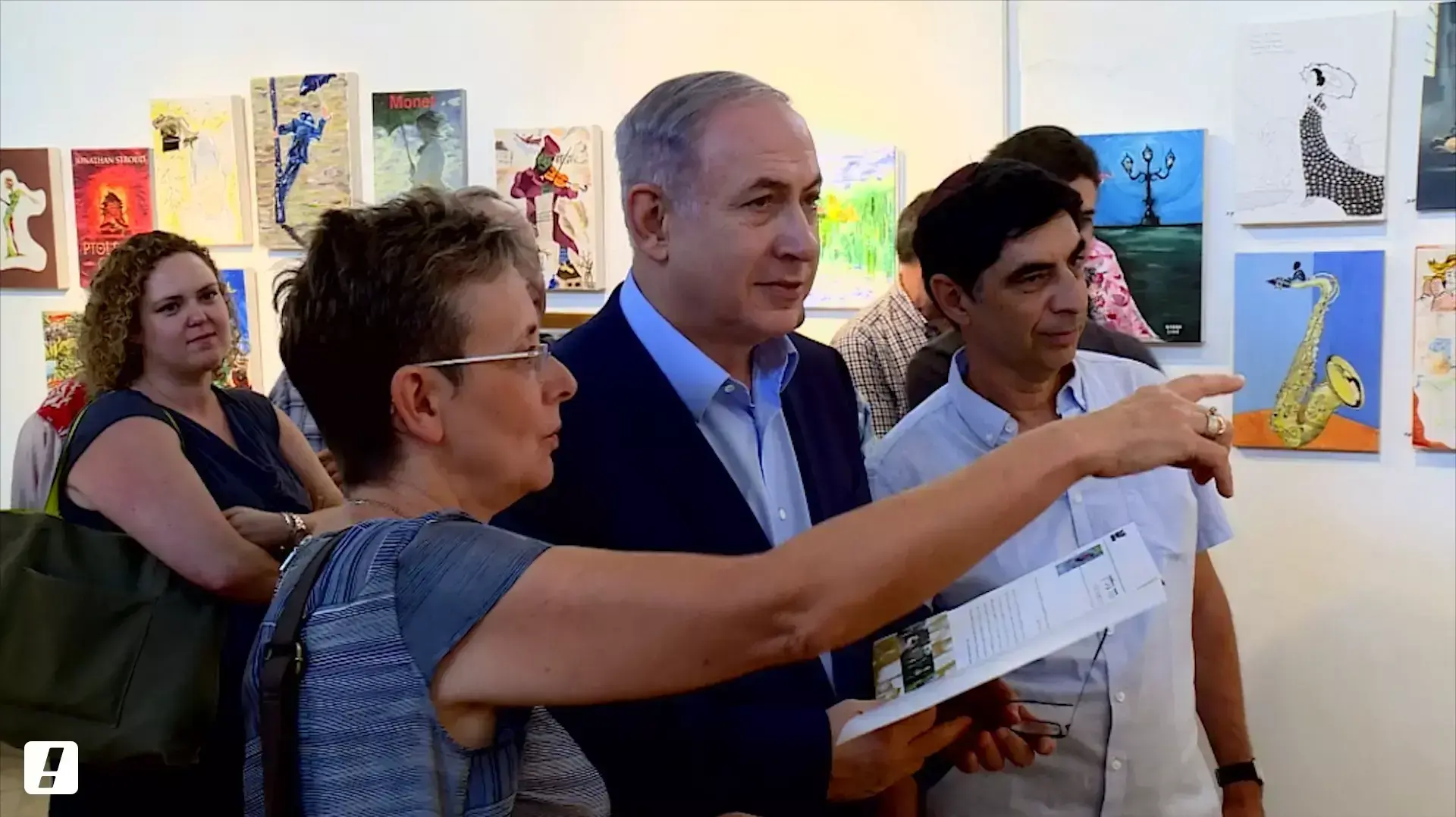לזכרו: בני הזוג נתניהו ביקרו בתערוכת ציוריו של הדר גולדין