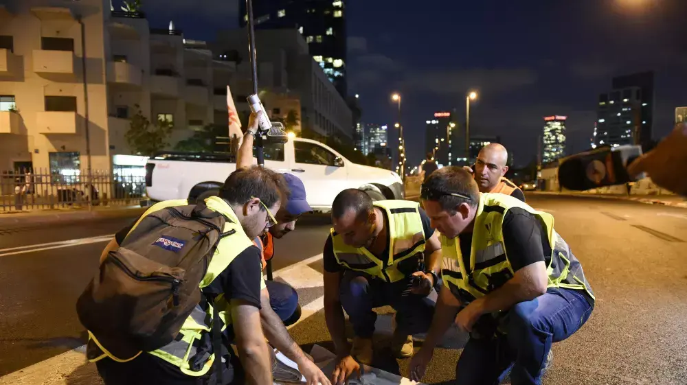 פירוק גשר מעריב, אוגוסט 2015 פירוק גשר מעריב, אוגוסט 2015