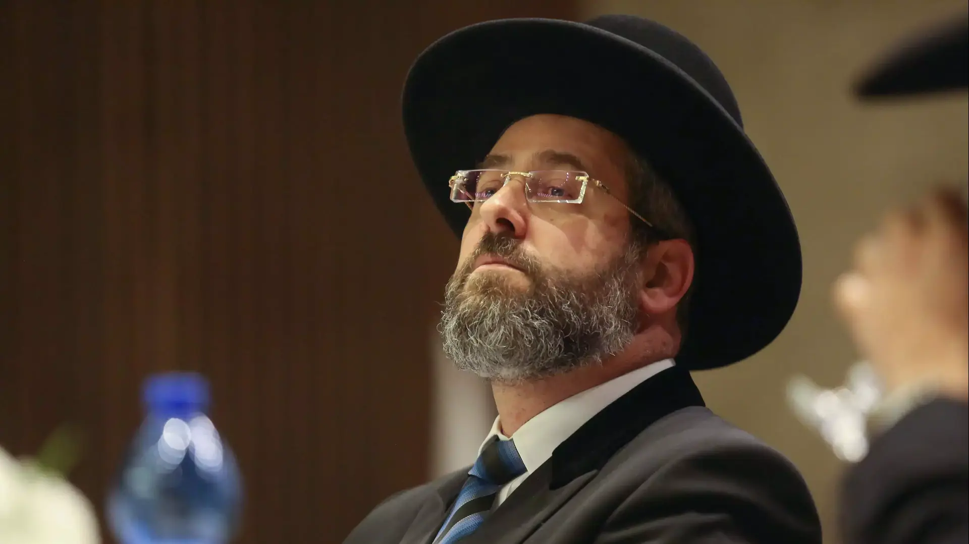 הרבנים הראשיים, דוד לאו ויצחק יוסף בכנס רבנים בנועם בירושלים. אוגוסט 2015