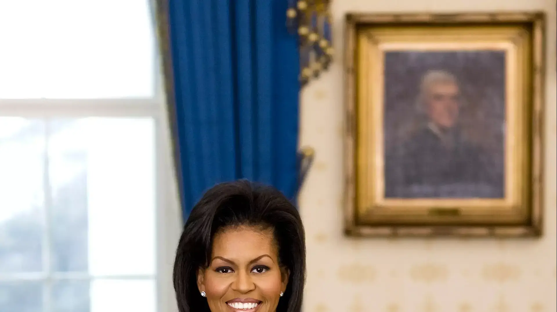 מישל אובמה בצילום רשמי מאתר הבית הלבן, 2009 מישל אובמה בצילום רשמי מאתר הבית הלבן, 2009