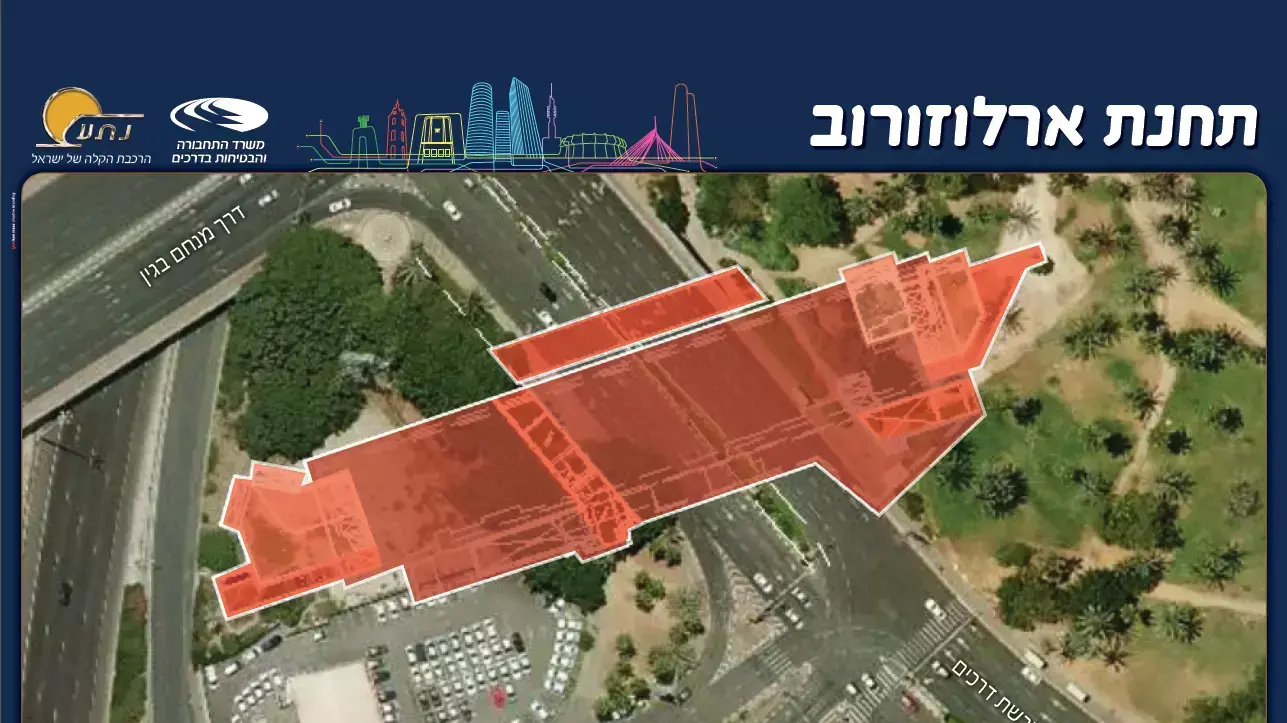 חסימת רחובות עקב עבודות על תחנת ארלוזורוב של הרכבת הקלה חסימת רחובות עקב עבודות על תחנת ארלוזורוב של הרכבת הקלה