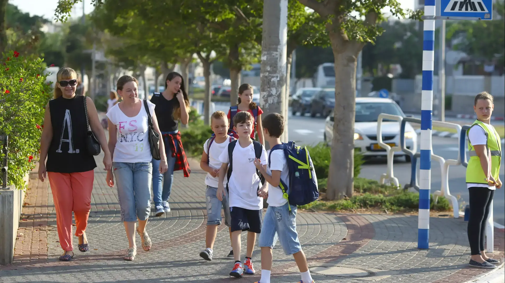בפתיחת שנת הלימודים בבית ספר באשדוד. 1 בספטמבר 2015