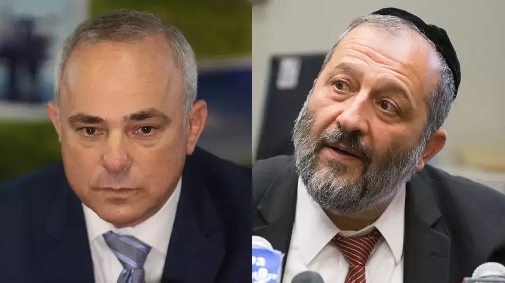 השרים אריה דרעי ויובל שטייניץ השרים אריה דרעי ויובל שטייניץ