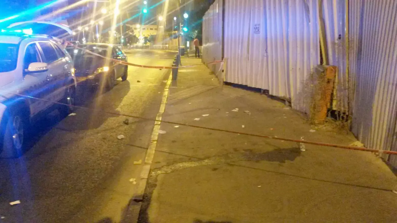 זירת קטטה שבה צעיר נדקר למוות במועדון ברחוב המלך ג'ורג' בירושלים. 25 בספטמבר 2015