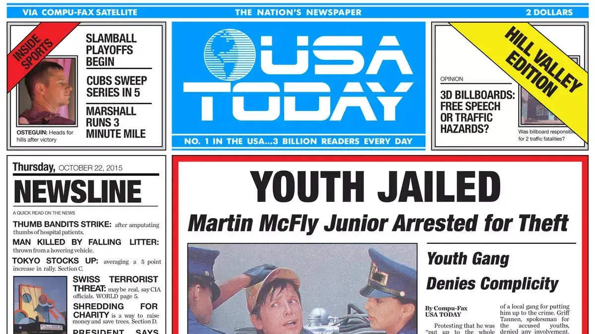 usa today בחזרה לעתיד usa today בחזרה לעתיד