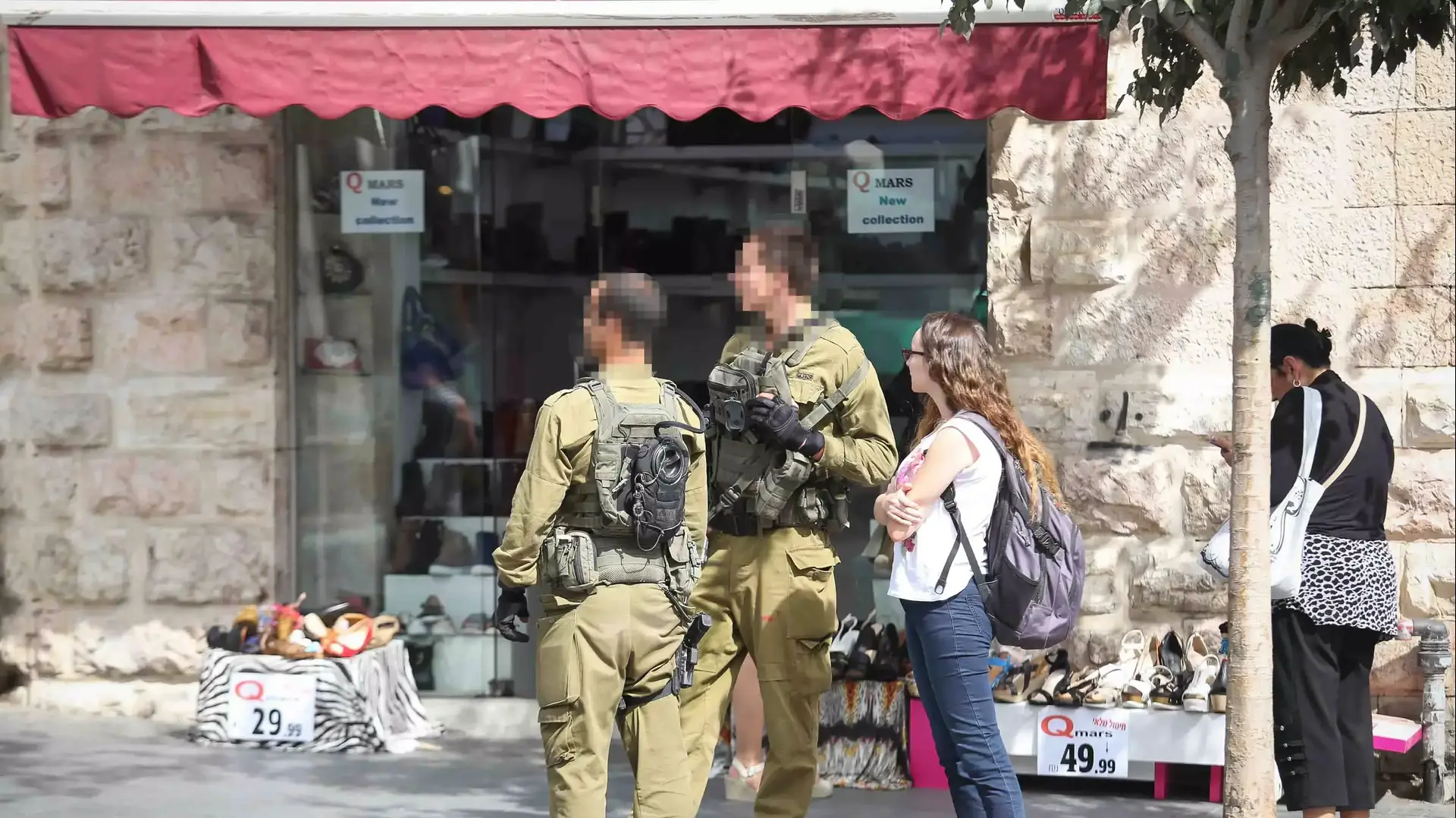 חיילים מסיירת מטכ"ל מאבטחים את רחובות ירושלים. אוקטובר 2015