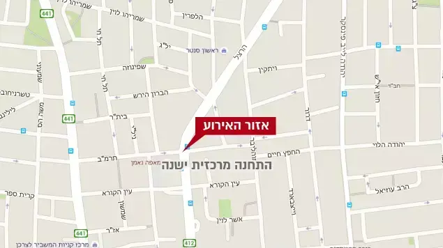 מפה אירוע תחנה מרכזית ישנה ראשון לציון מפה אירוע תחנה מרכזית ישנה ראשון לציון