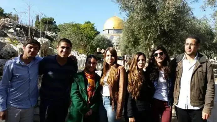 סטודנטים באוניברסיטת אריאל הפעילים להקמת תא "סטודנטים למען הר הבית", נובמבר 2015