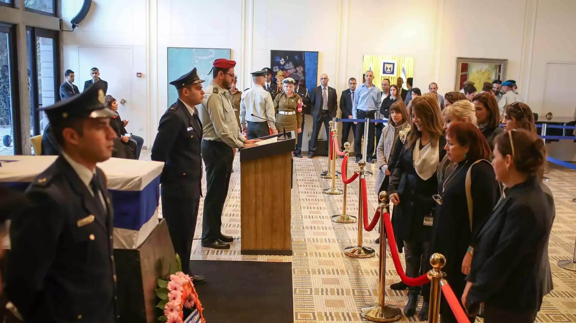 טקס הצבת הארון של הנשיא לשעבר יצחק נבון, בית הנשיא נובמבר 2015 טקס הצבת הארון של הנשיא לשעבר יצחק נבון, בית הנשיא נובמבר 2015