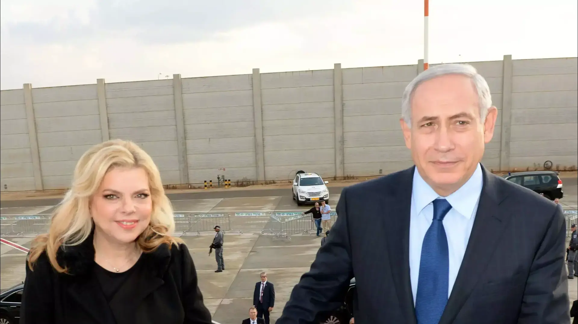 בנימין ושרה נתניהו ממריאים לוושינגטון, 8 בנובמבר 2015