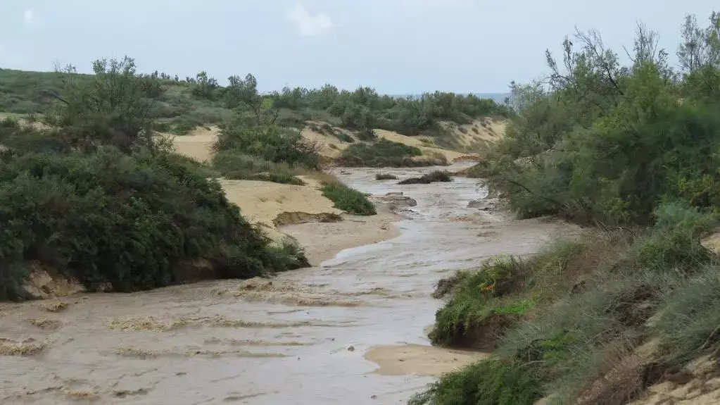 הצפה בגן הלאומי אשקלון, 9 בנובמבר 2015 הצפה בגן הלאומי אשקלון, 9 בנובמבר 2015