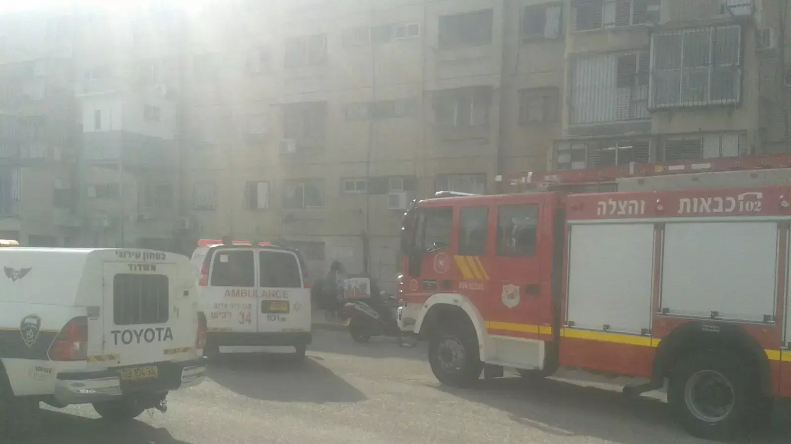 הבניין בו נמצאה גננת ללא רוח חיים ולידה 6 ילדים, אשדוד. 15, נובמבר 2015