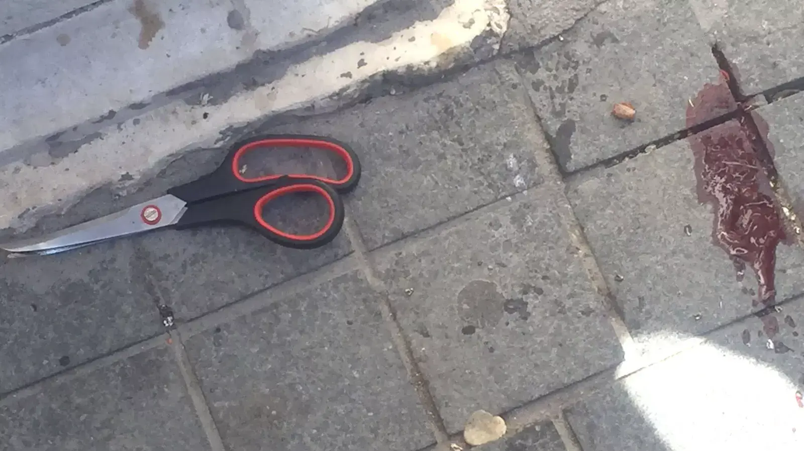 המספריים ששימשו את המחבלות בפיגוע דקירה ברחוב יפו, ירושלים. נובמבר 2015 המספריים ששימשו את המחבלות בפיגוע דקירה ברחוב יפו, ירושלים. נובמבר 2015