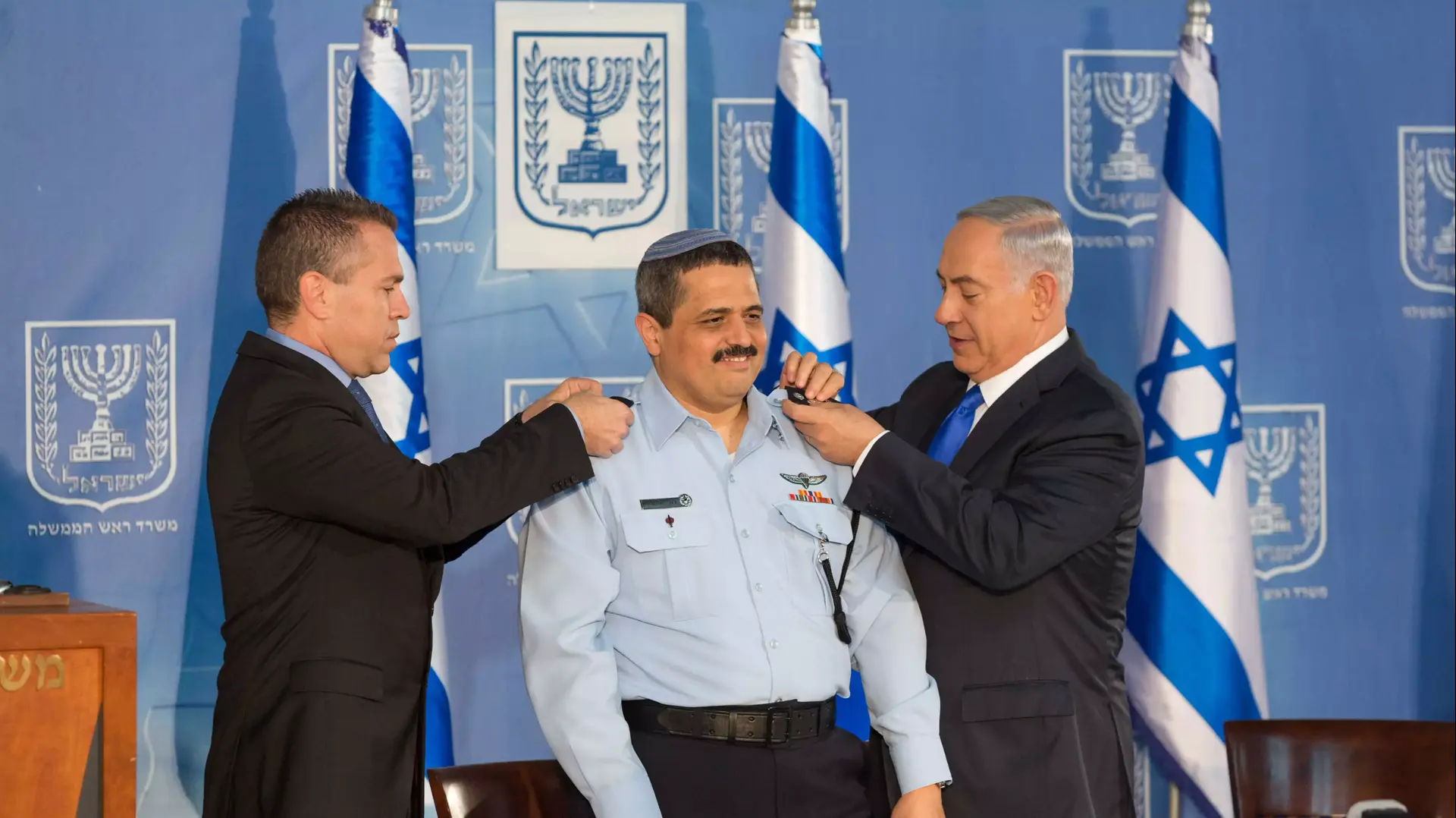 טקס מינוי מפכ"ל המשטרה רוני אלשיך במשרד ראש הממשלה בירושלים 03 דצמבר 2015