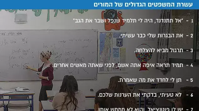 עשרת המשפטים הגדולים של המורים עשרת המשפטים הגדולים של המורים