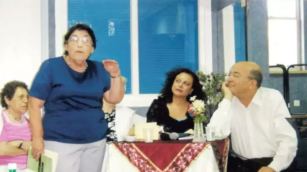 יוסי שריד עם מורתו לשעבר, דבורה יסקי-טנן יוסי שריד עם מורתו לשעבר, דבורה יסקי-טנן