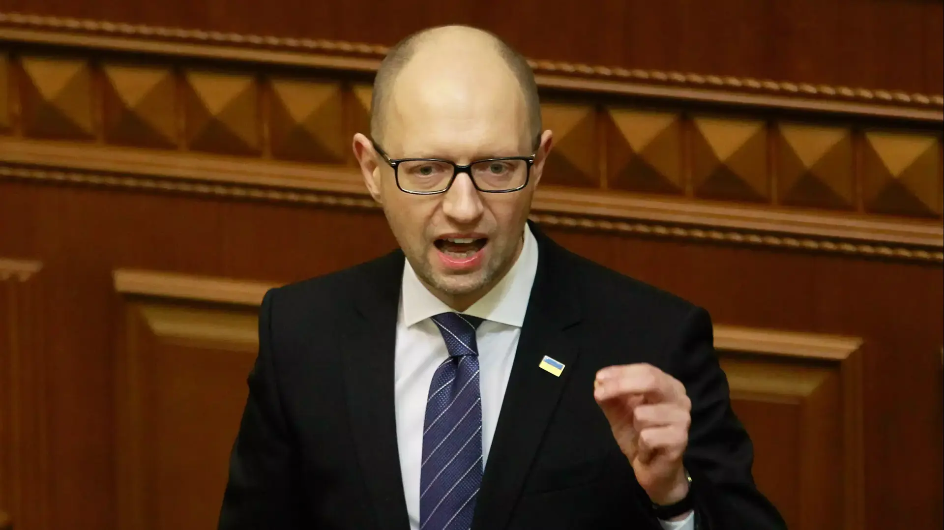 ראש ממשלת אוקראינה ארסני יצניוק. 11 בדצמבר 2015.
