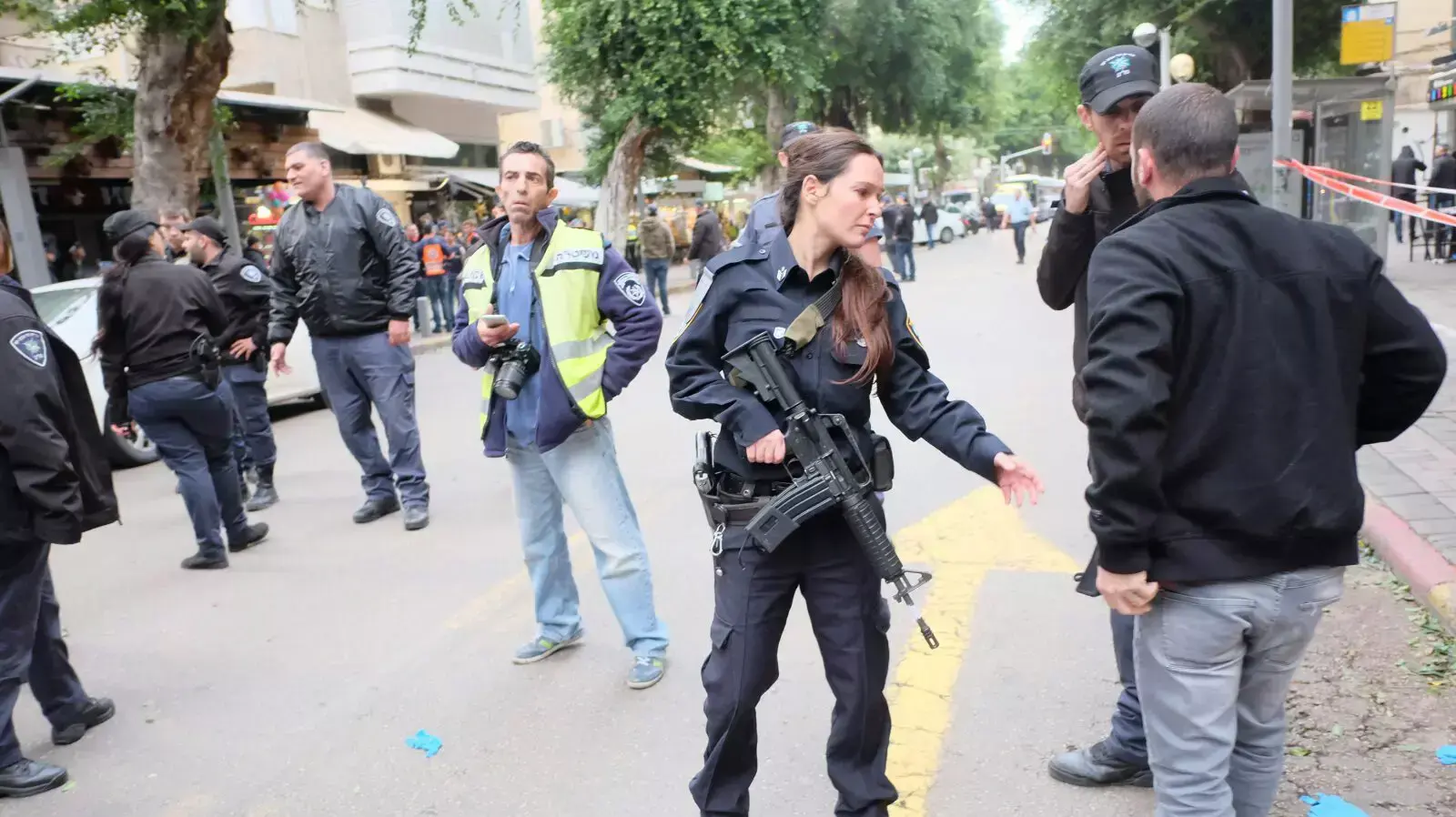 זירת אירוע ירי בתל אביב, 1 בינואר 2015 זירת אירוע ירי בתל אביב, 1 בינואר 2015