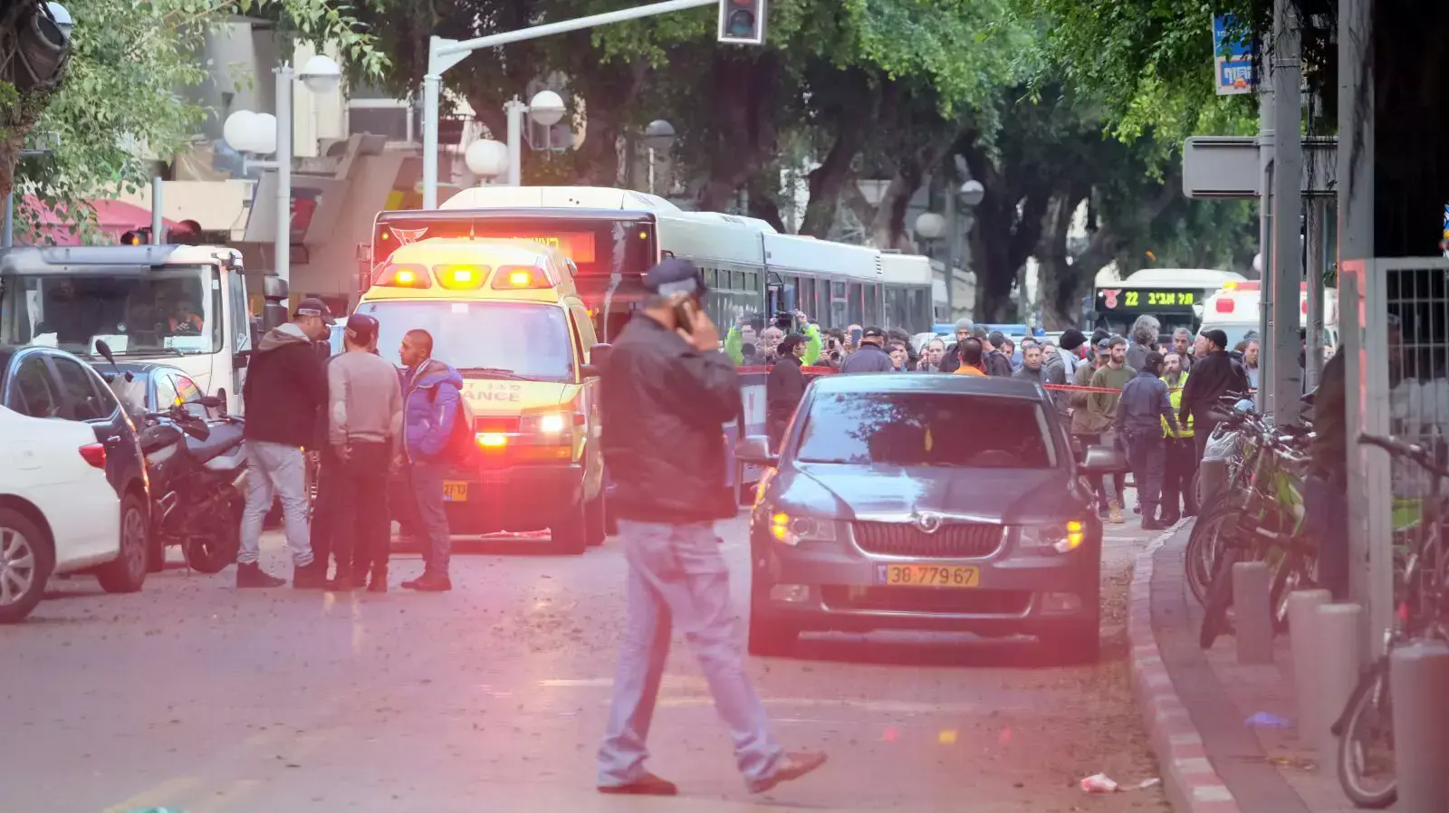 זירת אירוע ירי בתל אביב, 1 בינואר 2015 זירת אירוע ירי בתל אביב, 1 בינואר 2015