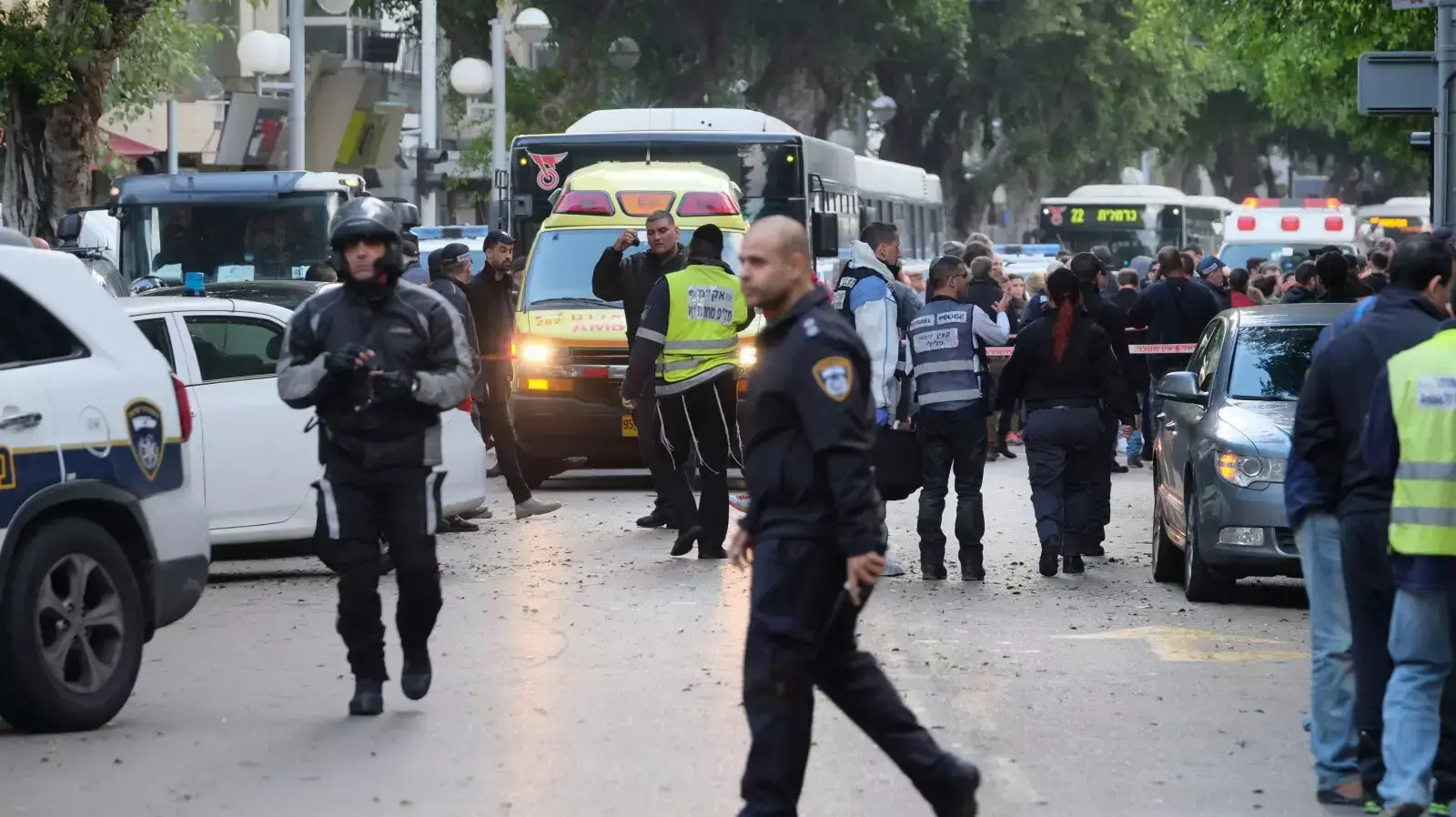 זירת אירוע ירי בתל אביב, 1 בינואר 2015 זירת אירוע ירי בתל אביב, 1 בינואר 2015