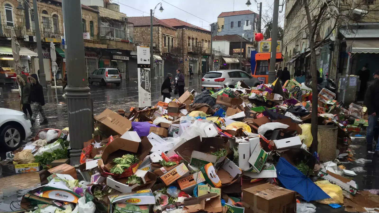 ערימות זבל ברחובות ירושלים ערימות זבל ברחובות ירושלים