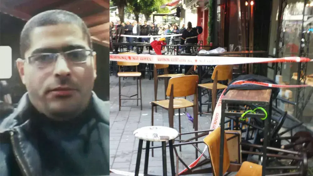 המחבל נשאת מלחם וזירת הפיגוע ברחוב דיזנגוף בתל  אביב
