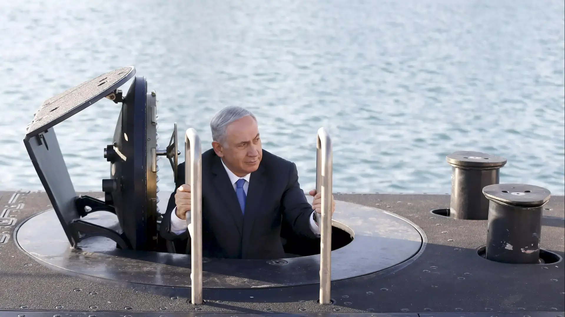 ראש הממשלה בנימין נתניהו בטקס קבלת הצוללת החדשה של צה"ל, אח"י רהב. ינואר 2016