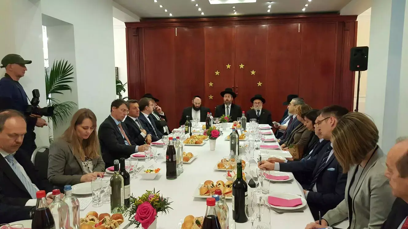 הרב הראשי לישראל ונשיא פרלמנט האיחוד האירופי. 13 בינואר 2015 הרב הראשי לישראל ונשיא פרלמנט האיחוד האירופי. 13 בינואר 2015