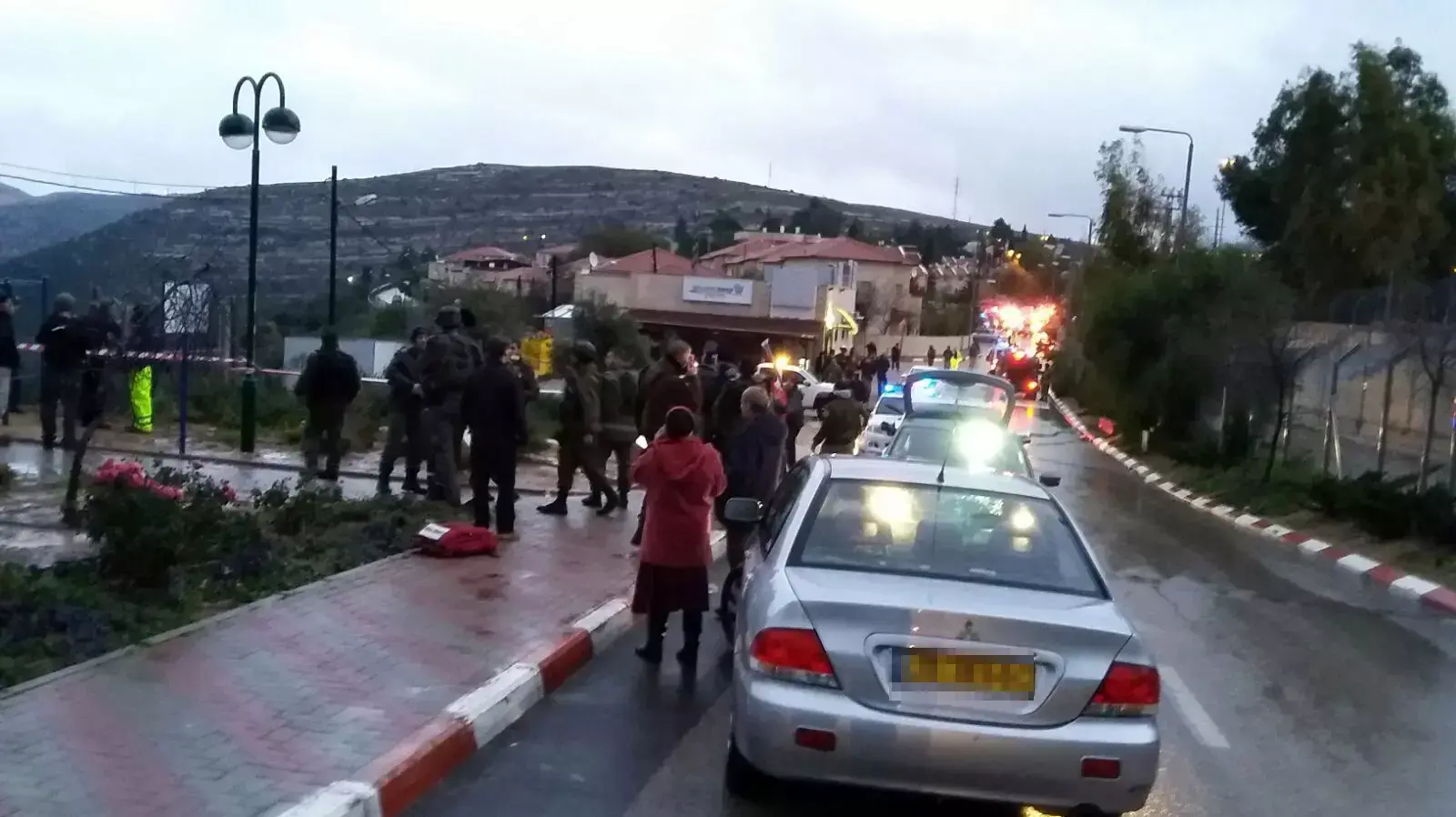 זירת פיגוע דקירה בבית חורון זירת פיגוע דקירה בבית חורון