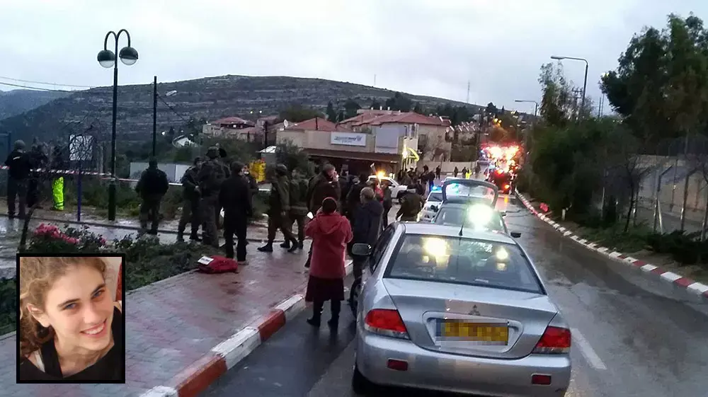 זירת פיגוע דקירה בבית חורון זירת פיגוע דקירה בבית חורון