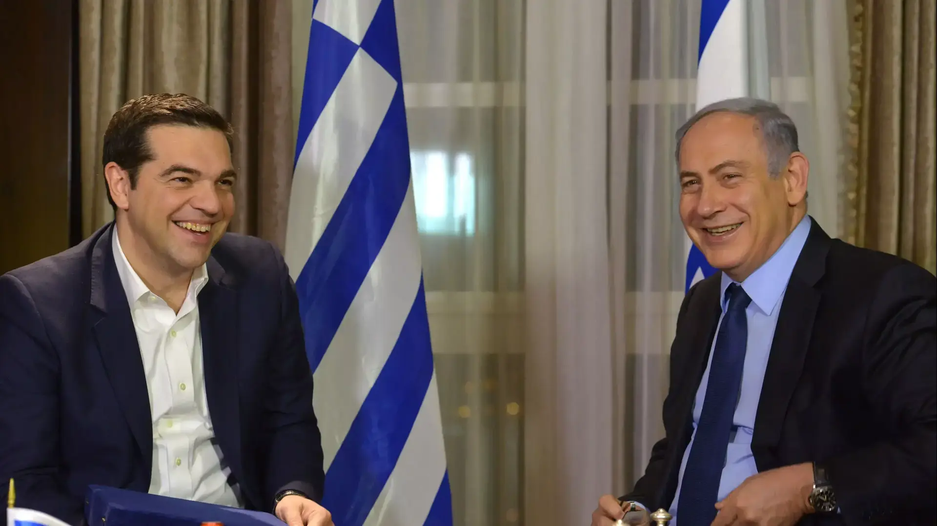 ראש הממשלה בנימין נתניהו וראש ממשלת יוון אלכסיס ציפראס, מלון המלך דוד, ירושלים. 27 בינואר 2016 ראש הממשלה בנימין נתניהו וראש ממשלת יוון אלכסיס ציפראס, מלון המלך דוד, ירושלים. 27 בינואר 2016