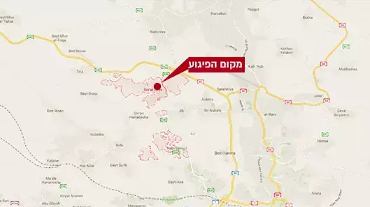 מפה פיגוע גבעת זאב מפה פיגוע גבעת זאב