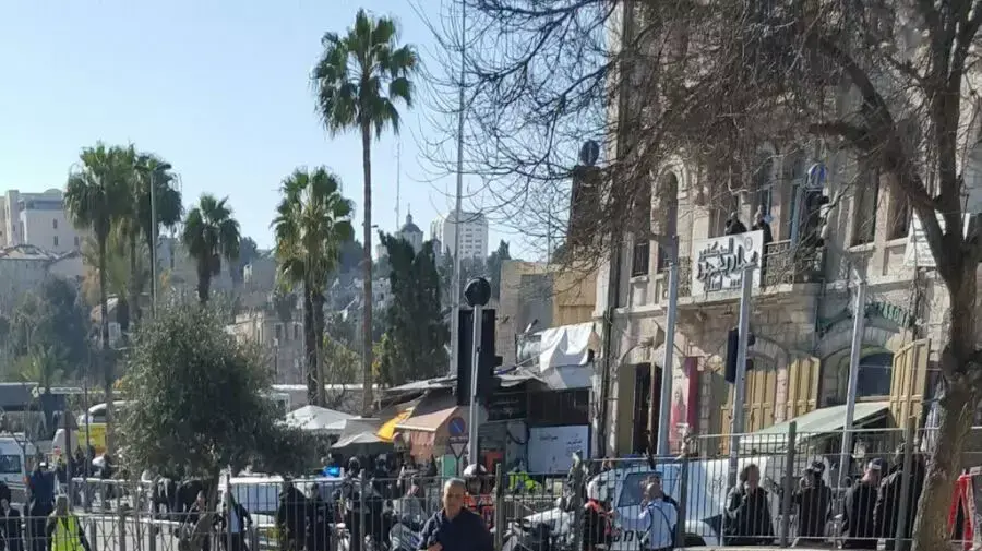 מטענים בזירת הפיגוע בשער שכם, ירושלים. פברואר 2016 מטענים בזירת הפיגוע בשער שכם, ירושלים. פברואר 2016
