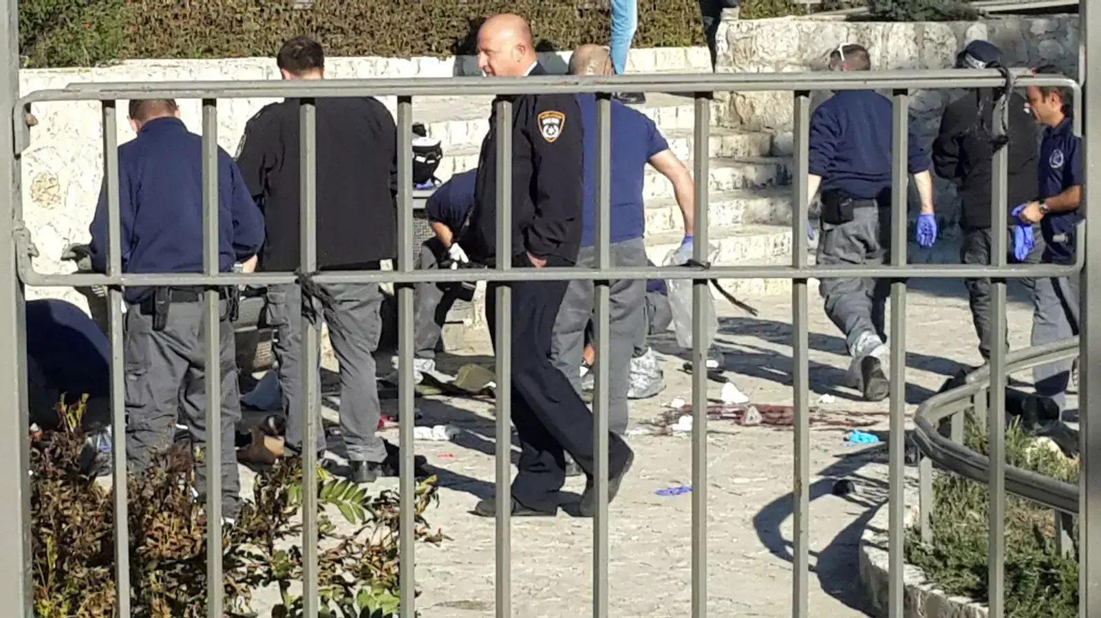 זירת הפיגוע בשער שכם, ירושלים. פברואר 2016 זירת הפיגוע בשער שכם, ירושלים. פברואר 2016