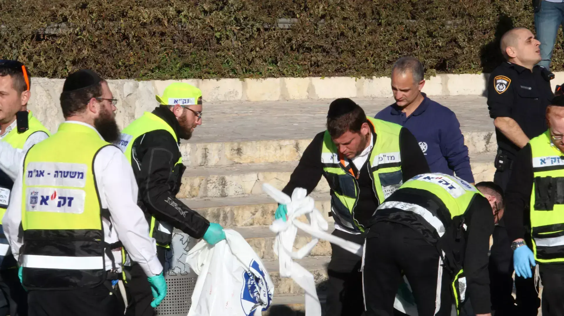 זירת הפיגוע בשער שכם, ירושלים. פברואר 2016 זירת הפיגוע בשער שכם, ירושלים. פברואר 2016