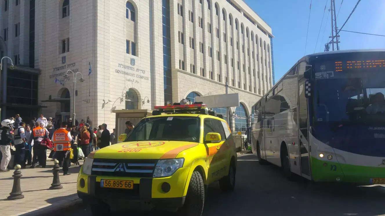 זירת פיגוע הדקירה בתחנה המרכזית רמלה, 4 בפברואר 2016