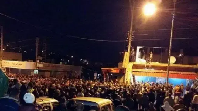 הלוויית שלושת המחבלים בקבטיה שביצעו את הפיגוע בשער שכם, פברואר 2016 הלוויית שלושת המחבלים בקבטיה שביצעו את הפיגוע בשער שכם, פברואר 2016